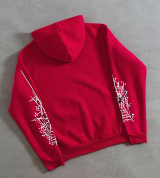 Spider Print Zip Hoodie